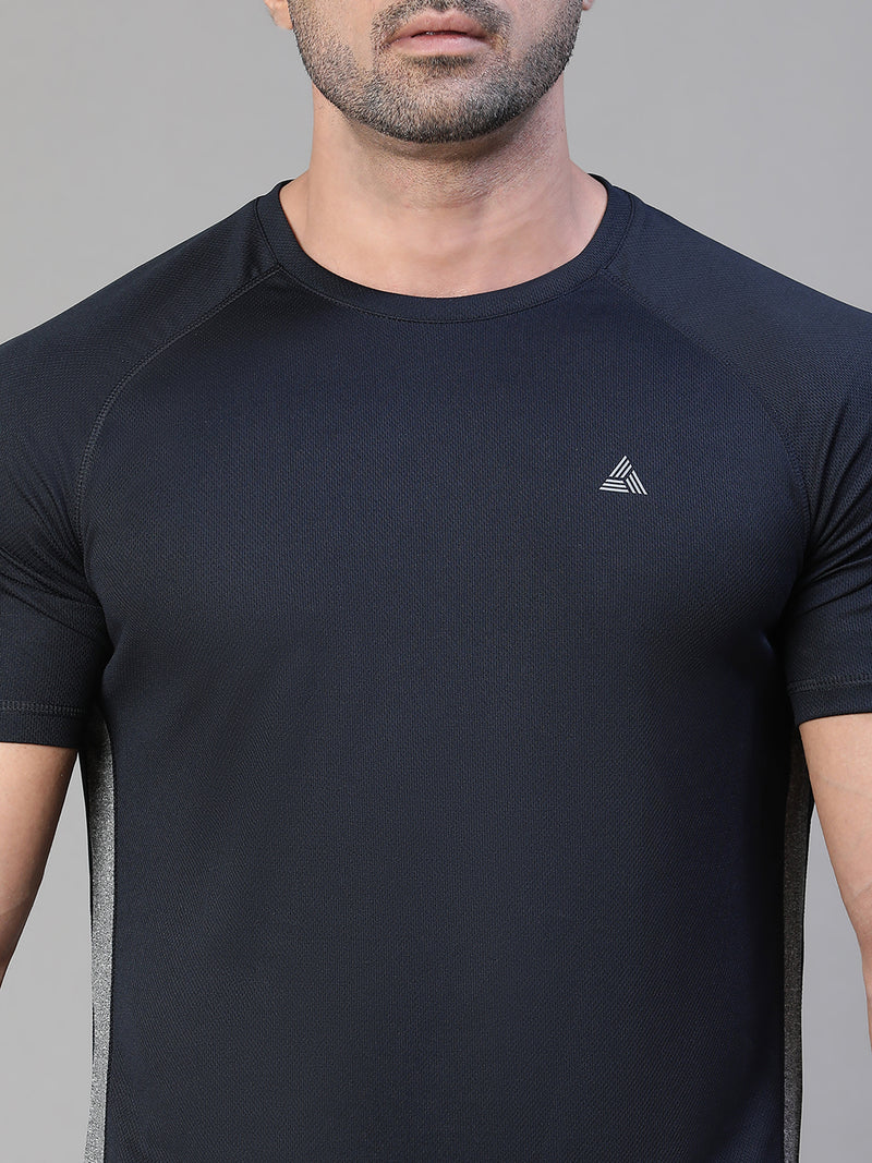Contrast Side Panel T-Shirt Navy