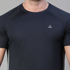 Contrast Side Panel T-Shirt Navy