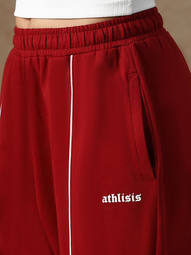Flow Piping Sweatpants Maroon