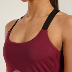 Define Crossback Bra Maroon
