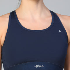 Ruched Sports Bra Navy