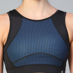 Black Blue Dots Sports Bra