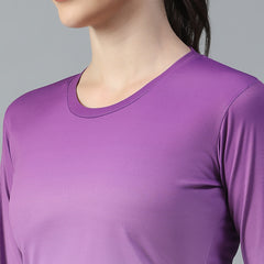 Dual Tone Full Sleeve T-Shirt Purple