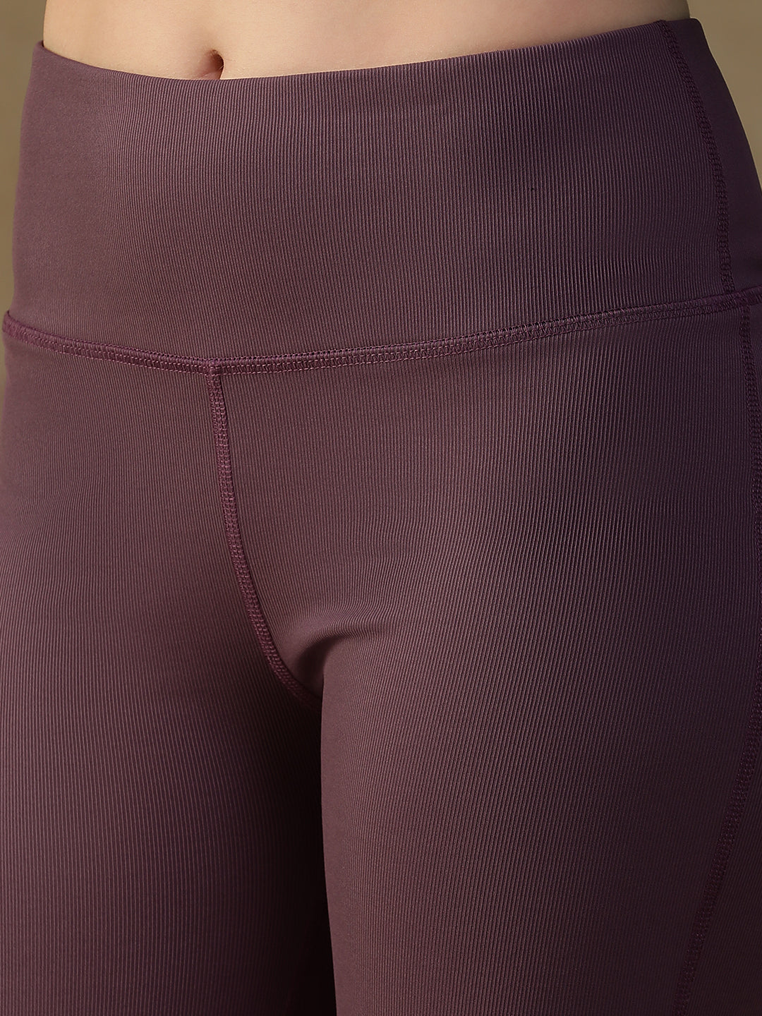 Ribbed Flare Pant Purple