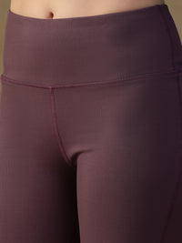 Ribbed Flare Pant Purple