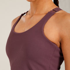 Built In Bra Y Adjustable Top Purple