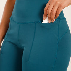 Defined Seam Flare Pant Teal