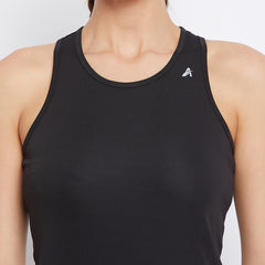 Crisscross Keyhole Tank Top Black