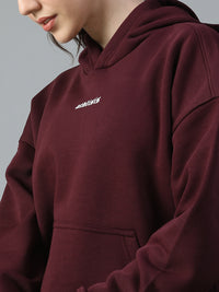 Fleez Oversized Hoodie Maroon