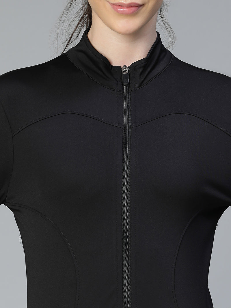 Sculpt Crop Jacket Black
