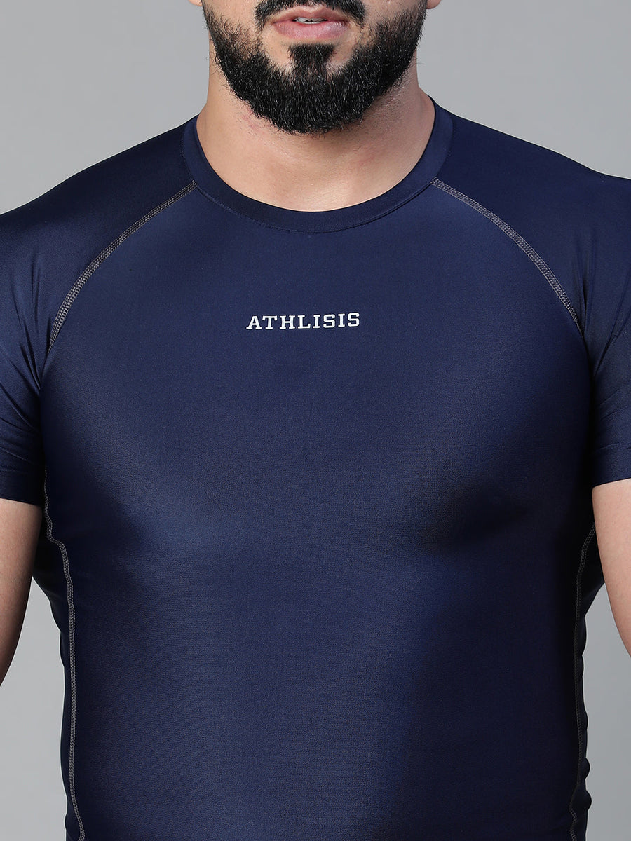 Basic Compression T-shirt Blue Athlisis Sports