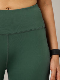On The Go Wide Flare Pant Forest Green