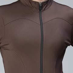 Sculpt Crop Jacket Brown