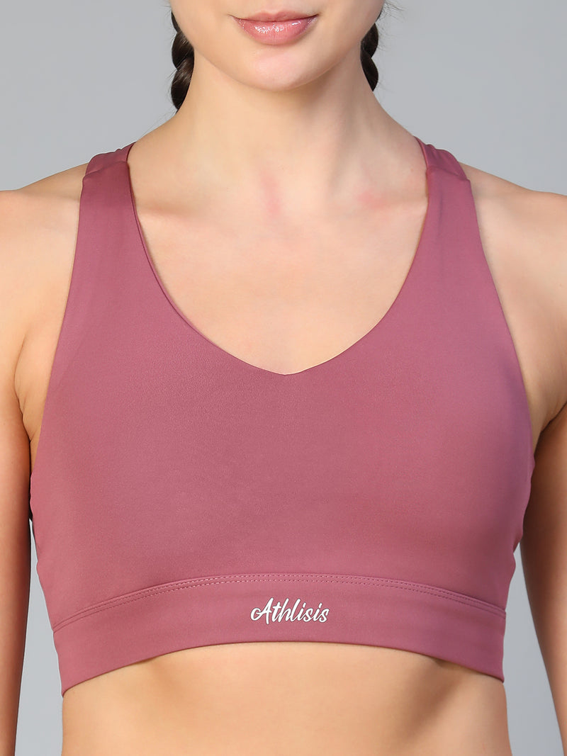 Teardrop Racer Bra Mauve