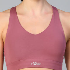 Teardrop Racer Bra Mauve