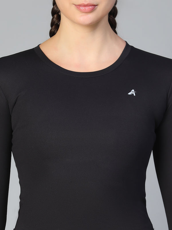Bodycon Thumbhole T-shirt Black