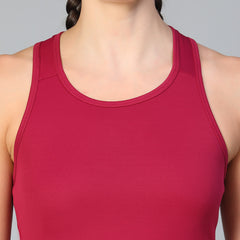 Y-Back Tank Top Maroon