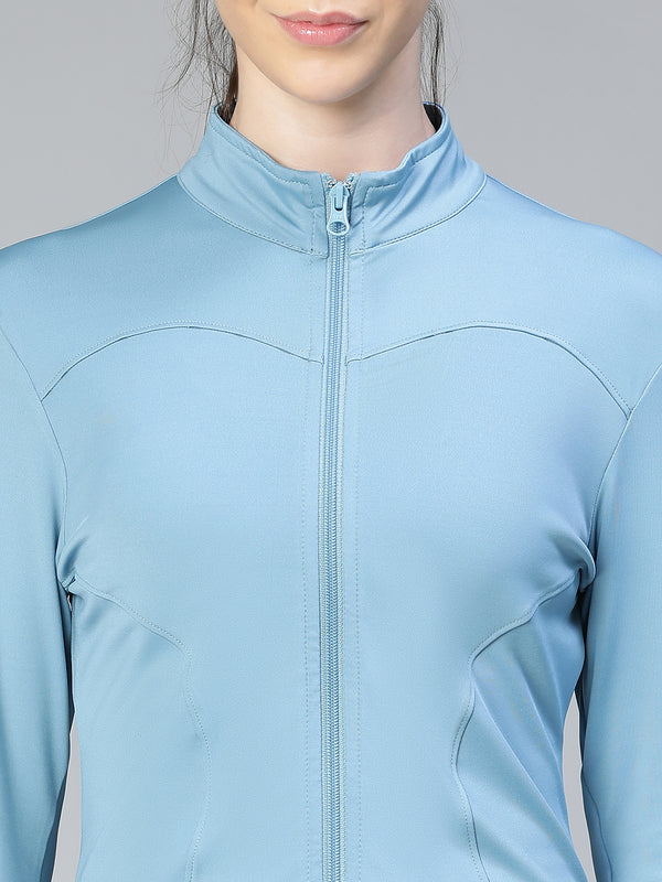 Sculpt Crop Jacket Ice Blue