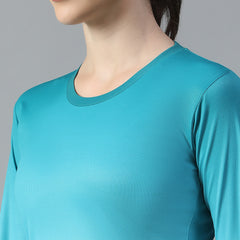 Dual Tone Full Sleeve T-Shirt Ice Blue
