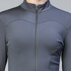 Sculpt Crop Jacket Gray