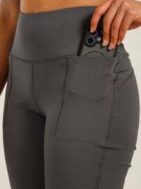 Defined Seam Flare Pant Grey