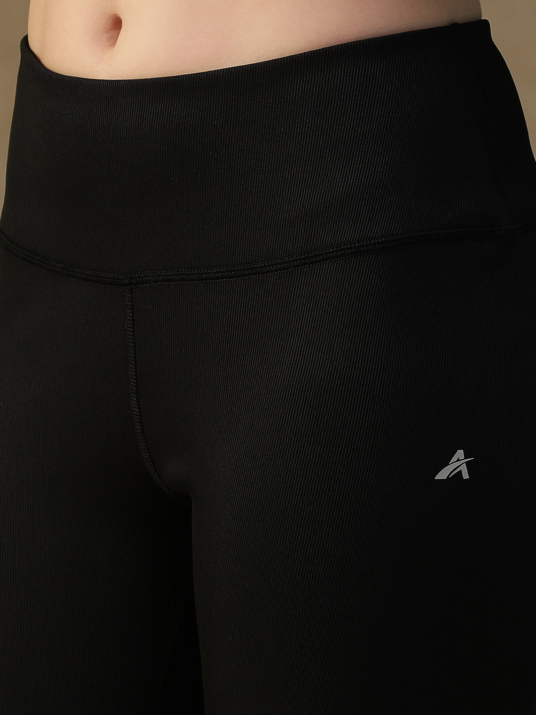 Ribbed High Waist Leggings Black