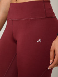 Streamline Panel Legging Maroon