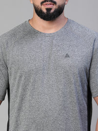 Contrast Side Panel T-Shirt Gray