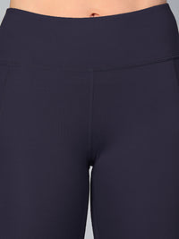 Mesh Panel Pocket Leggings Navy
