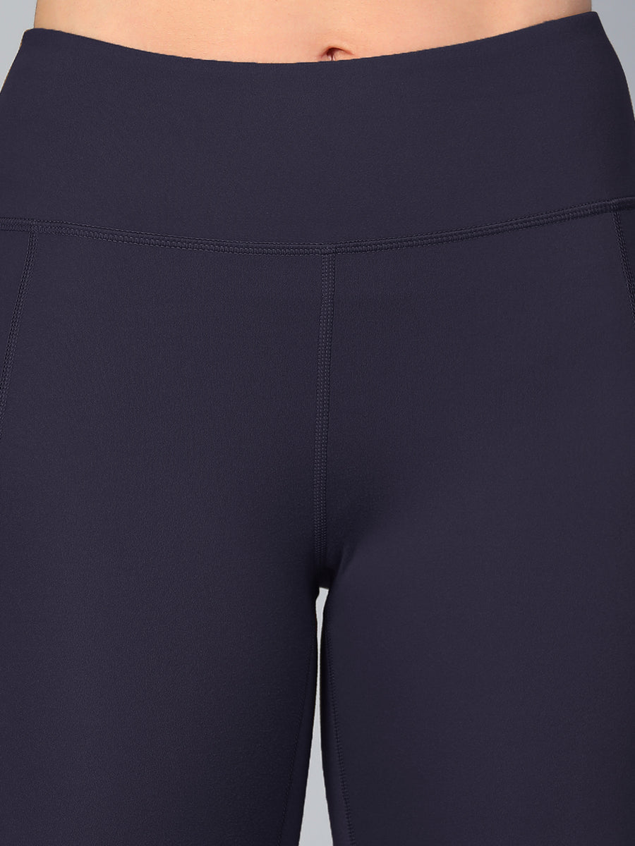 Mesh Panel Pocket Leggings Navy