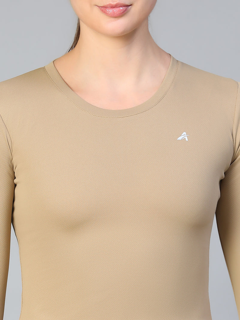 Bodycon Thumbhole T-shirt Tan