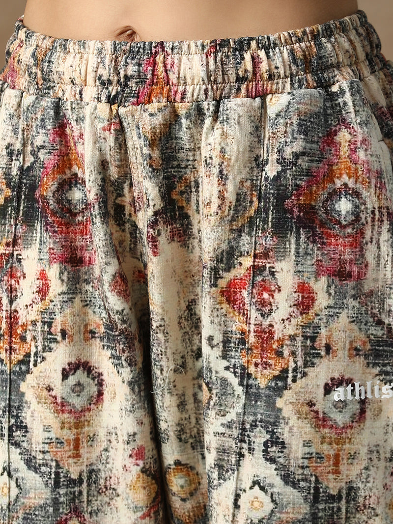 Printed Baggy Heritage Pattern Sweatpants