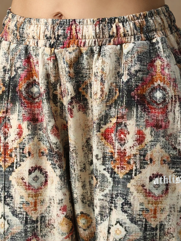Printed Baggy Heritage Pattern Sweatpants