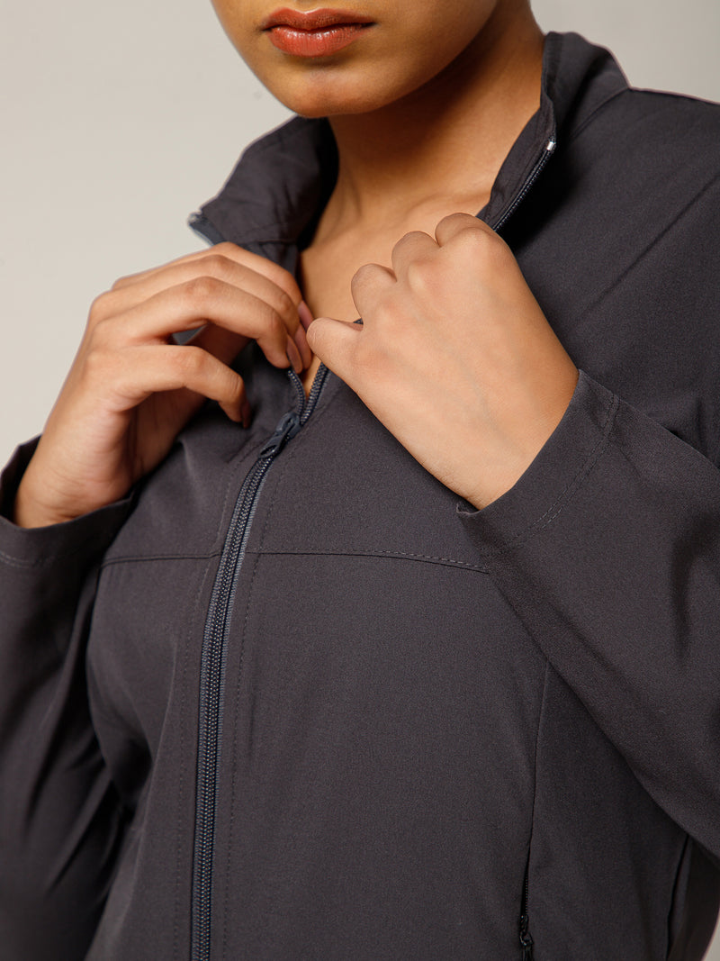 NS Staple Zip Jacket Charcoal
