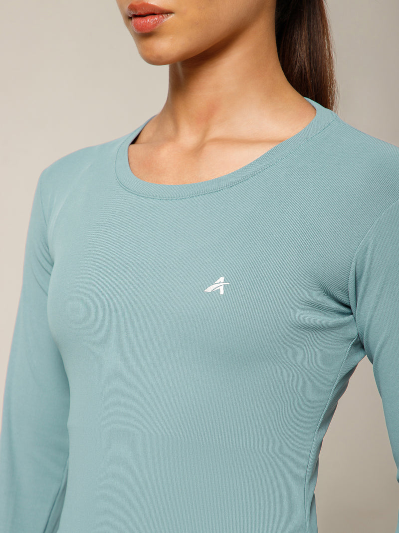 Bodycon Thumbhole T-shirt Ice Blue