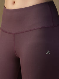 Ribbed High Waist Leggings Purple