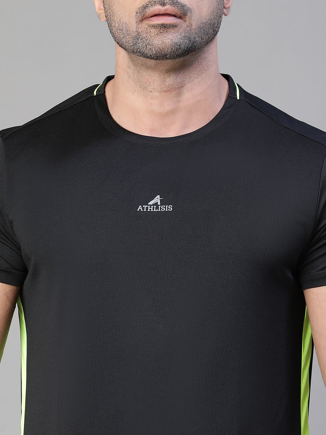 Contrast Side Panel T-Shirt Black