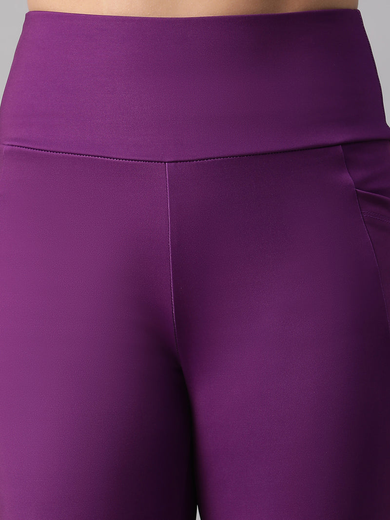 Dual Tone Flare Pant Purple