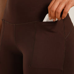 Defined Seam Flare Pant Brown