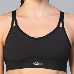 Mesh X-Back Bra Black