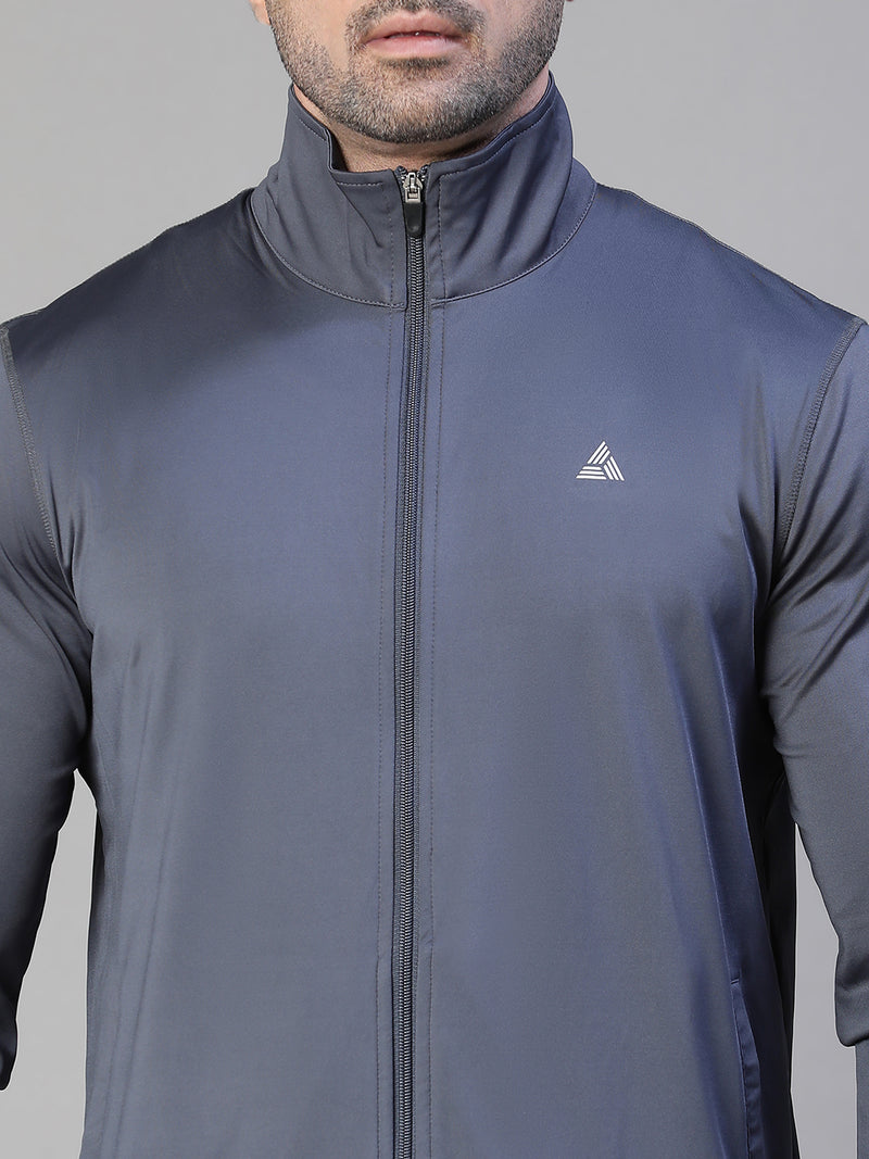 Basic Zipper Jacket Gray