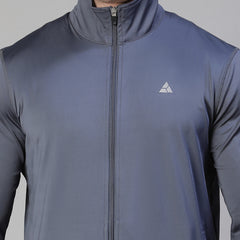 Basic Zipper Jacket Gray