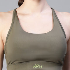 Triangle Apex Sports Bra Olive