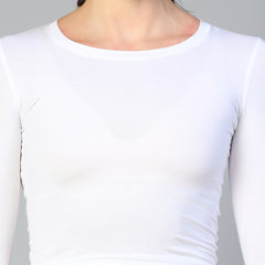 Essential Full Sleeve Crop top White