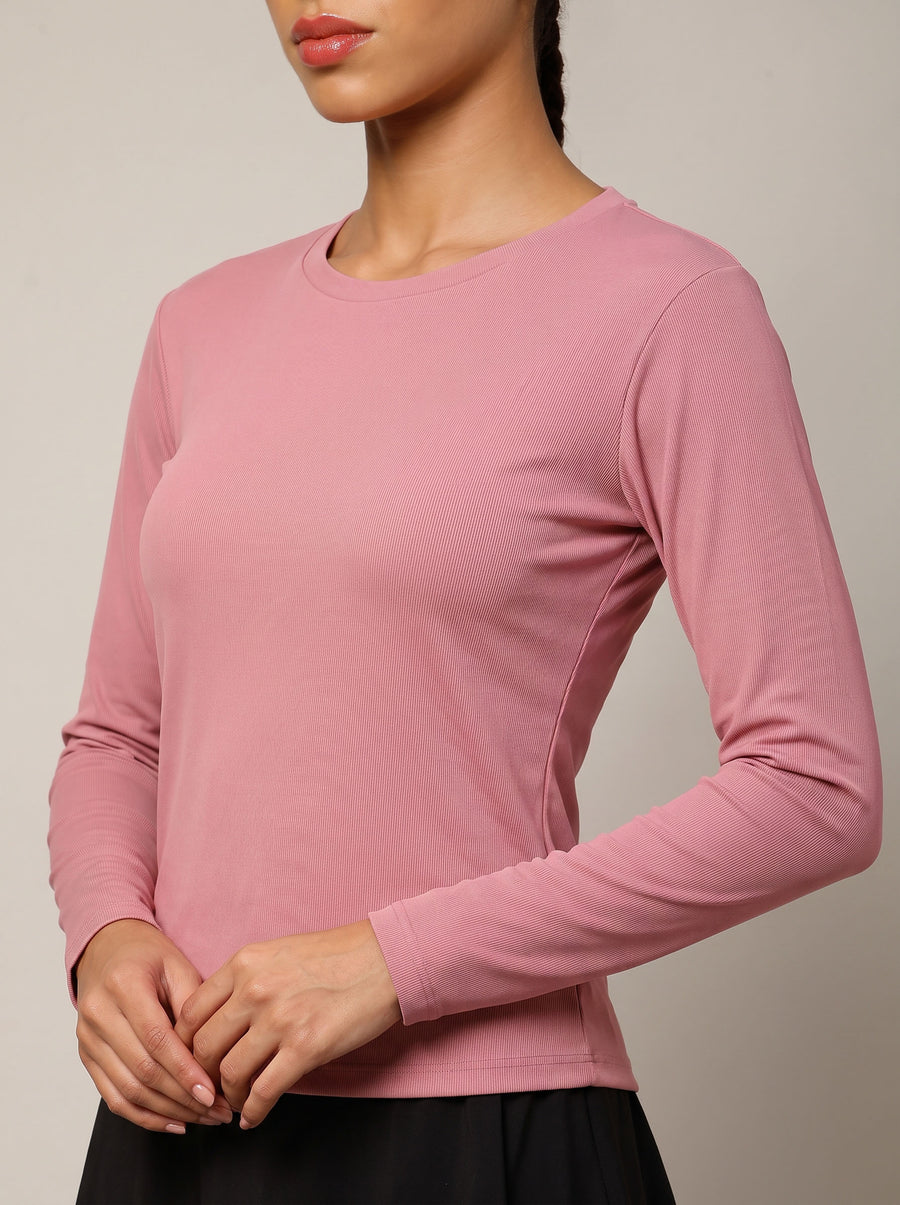 Bodycon Thumbhole T-shirt Pink