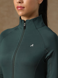 Midriff Crop Jacket Green