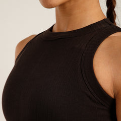 Ribbed Crop Top Black