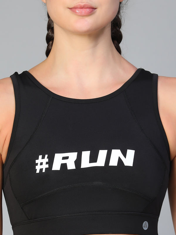 Run Sports Bra Black