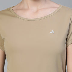 Keyhole T-shirt Tan