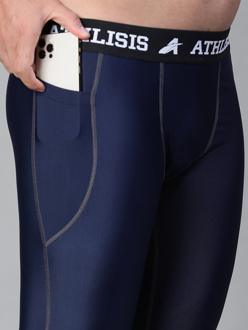 Nylon Basic Compression Tights Blue